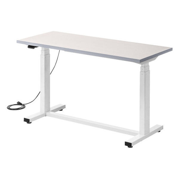サンワサプライ 電動昇降作業台 塩ビ天板 幅1200×奥行500mm ベージュ×ホワイト ERD-WDKP12050BG 1台（直送品）