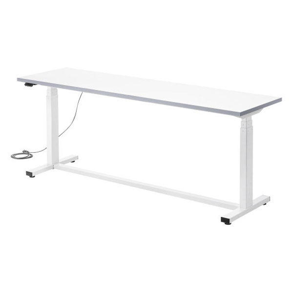サンワサプライ 電動昇降作業台 メラミン化粧天板 幅1800×奥行500mm ホワイト ERD-WDKM18050W 1台（直送品）
