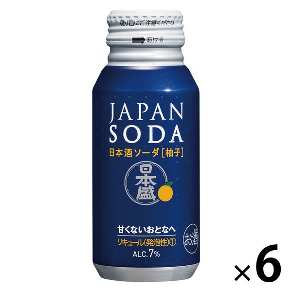 日本盛 日本酒ソーダ JAPANSODA 柚子（ゆず） 缶 180ml 6本