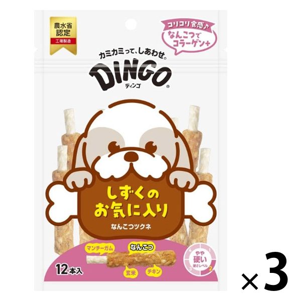 ディンゴ なんこつツクネ 超小型犬～小型犬用 12本入 1セット（1袋×3）スペクトラムブランズジャパン 犬用 おやつ