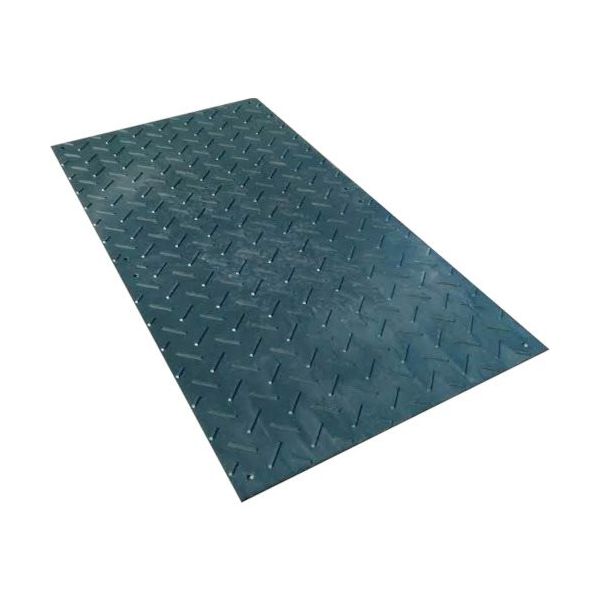 ウッドプラスチック 工事用敷板 軽量Wボード 片面凸 カラー:灰 1219mm×2438mm BP-1224-13-GY 1枚（直送品）