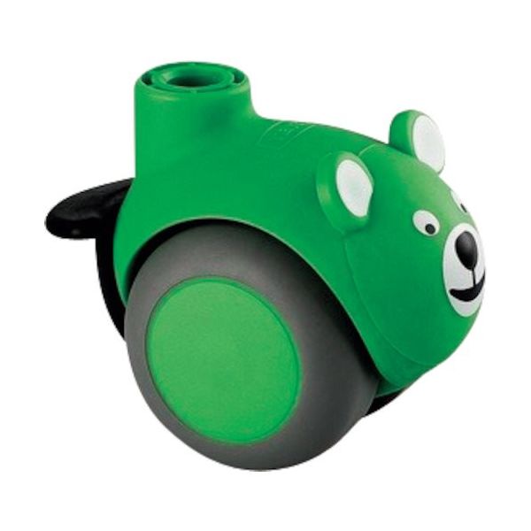 デザイン双輪キャスター"SMILES(エラストマー車輪) φ50 自在式(ホイールロック付) 5525PJI050L51BEAR GREEN（直送品）