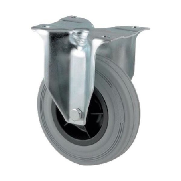 テンテキャスター プレート式キャスター"ALPHA(タイヤ痕レスタイプ) φ200 固定式 3478PIR200P63 1個（直送品）