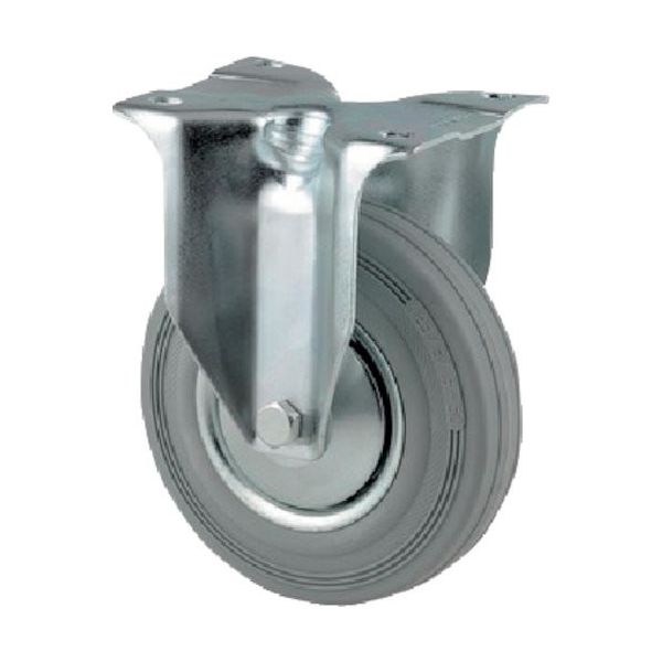 テンテキャスター プレート式キャスター"ALPHA(タイヤ痕レスタイプ) φ160 固定式 3478DIJ160P63 1個（直送品）