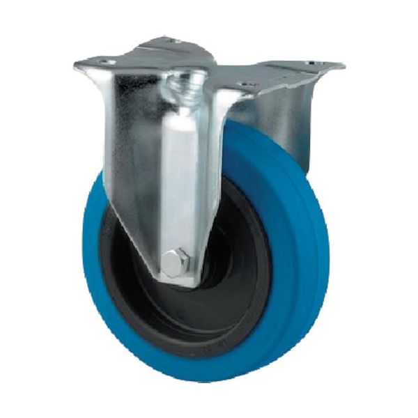 プレート式キャスター"ALPHA(タイヤ痕レスタイプ) φ100 固定式 3478UFR100P62 SKY BLUE 1個（直送品）
