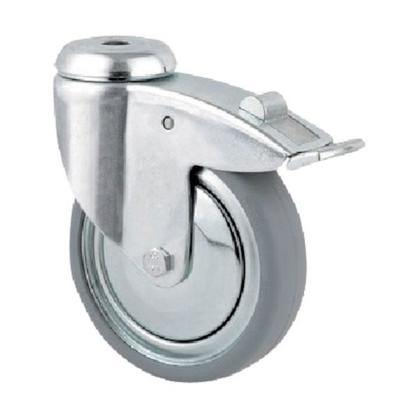 ボルト穴式キャスター"AGILA(タイヤ痕レスタイプ) φ75 自在式(トータルロック付) 2477DIK075P30-11 1個（直送品）