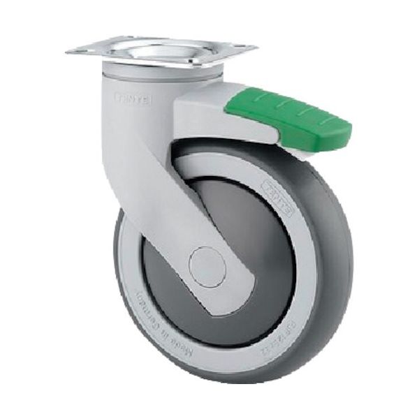 テンテキャスター 樹脂キャスターLEVINA(エラストマー車) φ100 自在式(方向ロック付) 5371PJP100P51 1個（直送品）