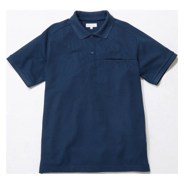 BEAMS DESIGN 半袖ポロシャツ（胸ポケット） ネイビー L B1915