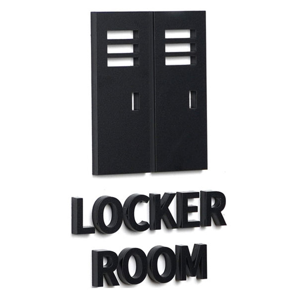 LALLABOX ピクトサイン [LOCKER ROOM] TYPE1 L ブラック