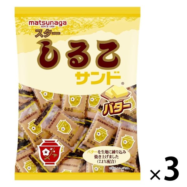 スターしるこサンドバター85g 3袋 クッキービスケット 和菓子