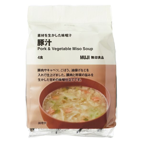 無印良品 素材を生かした味噌汁 豚汁 4食入 良品計画