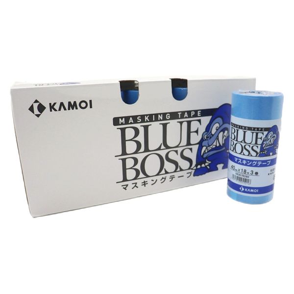 カモ井マスキングテープブルーボス30㎜４箱 カモ井加工紙 カモ井 #255223 BLUE BOSS 30巻入 1箱（直送品