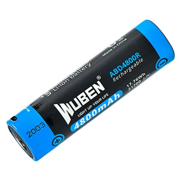 WUBEN 21700リチウムイオン充電池 ABD4800R 1個（直送品） - アスクル