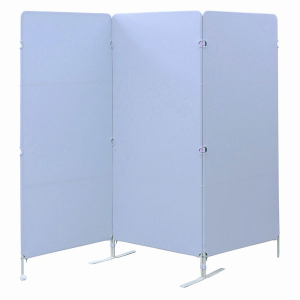 アスクル　マルチワーク　クロススクリーン　幅2400(800×3連)×奥行500×高さ1800mm　ブルー　1台 オリジナル