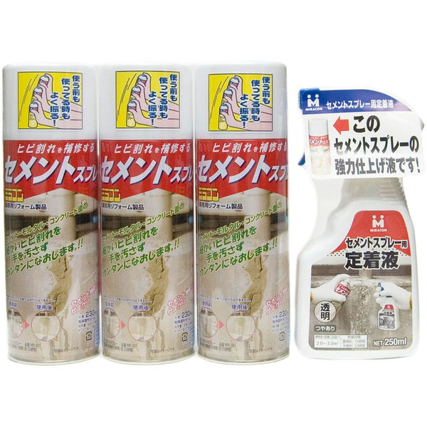 日本ミラコン産業 セメントスプレーセット(セメントスプレー×3本