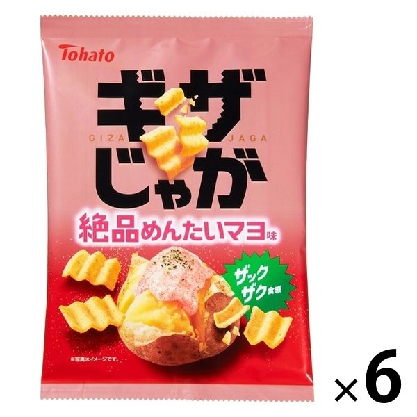 ギザじゃが 絶品めんたいマヨ味 55g 1セット（1個×6） スナック菓子 ポテトチップス おつまみ 東ハト