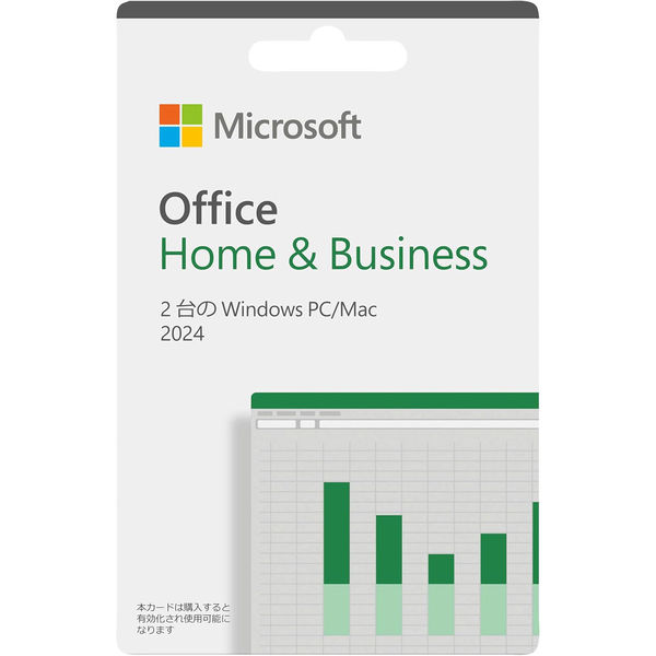 マイクロソフト Office Home & Business 2024(永続版) PC2台 OFFICEH&B2024/U 1個（直送品） - アスクル