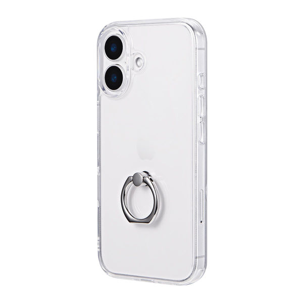 在庫処分セール‼️ iphone iphoneケース リング付き ホワイト iPhone 16 リング付き耐衝撃ハイブリッドケース 「UTILO Hybrid