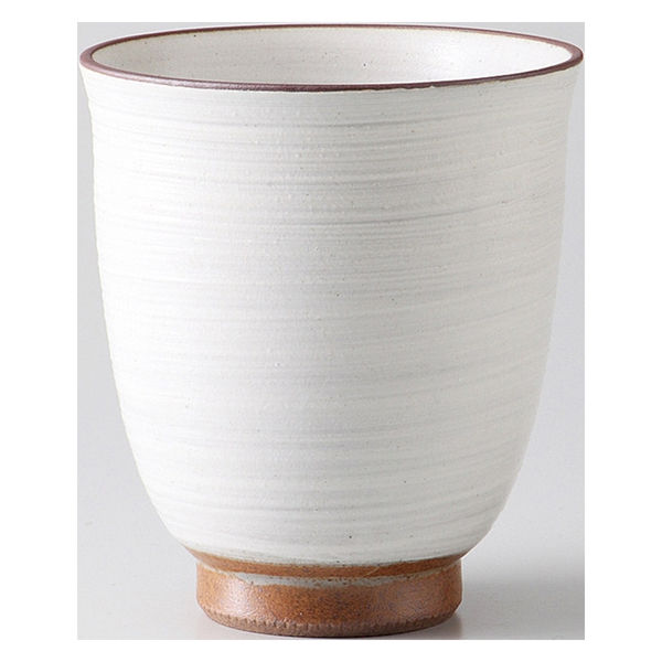 西海陶器 土物粉引 湯呑 大 74036 1箱(5個入)（直送品） - アスクル