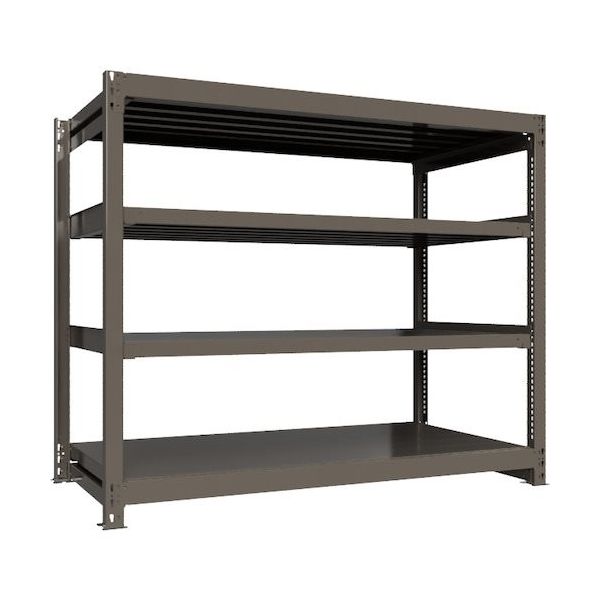 ICHIMAI 重量ボルトレスラック 段荷重1000Kg H1500×W1800×D900 天地4段 単体グレー TH1000-569T4（直送品）