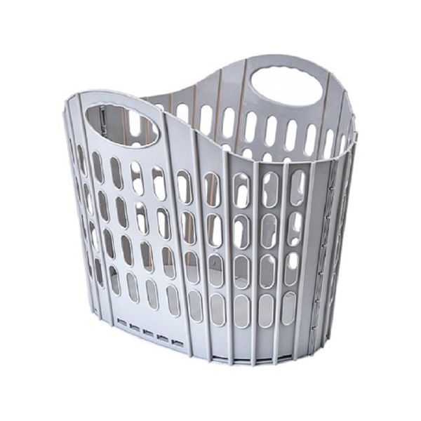 Trimate 折りたたみ式ランドリーバスケット ホワイト TR-ORB-WH 1個 67-4920-34（直送品）