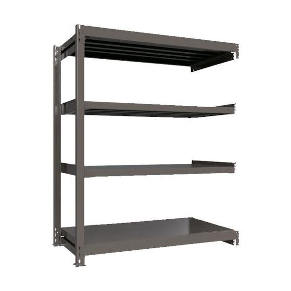 ICHIMAI 重量ボルトレスラック 段荷重1000Kg H1800×W1500×D750 天地4段 連結グレー TH1000-657R4（直送品）