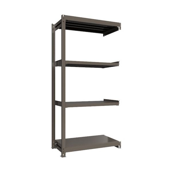 ICHIMAI 重量ボルトレスラック 段荷重1000Kg H2400×W1200×D600 天地4段 連結グレー TH1000-846R4（直送品）