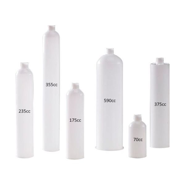 TECHCON カートリッジ 590cc 長さ249mm 内径65.3mm HDPE ハードタイプ 100本入 TS20C-100（直送品）