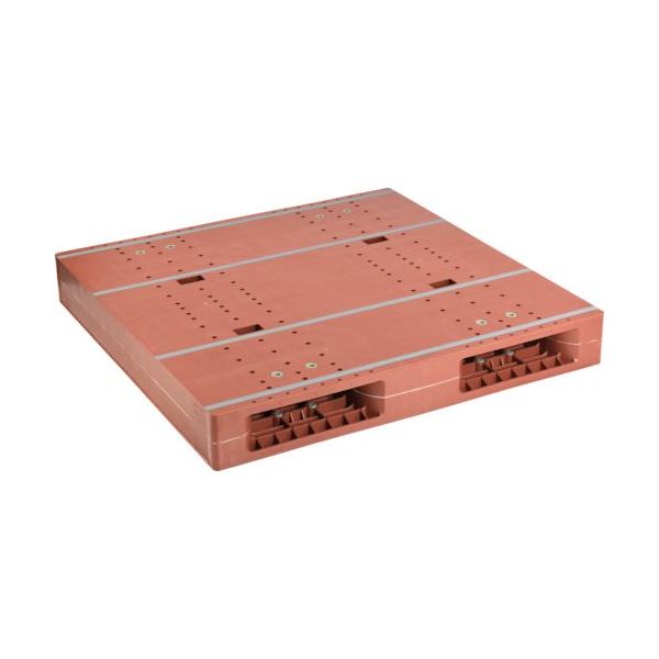 日本プラパレット NPC プラスチックパレットZRー1111ー5E 両面二方差し ブラウン ZR-1111-5E 1枚 435-6463（直送品）