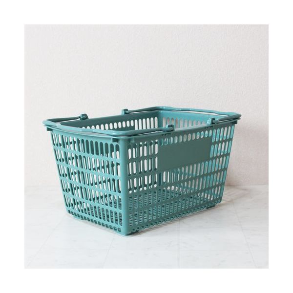 大和産業 買い物かご SLー8 ブルーグリーン 10個セット SL-8-BLGR-10P 1セット(10個) 538-1884（直送品）