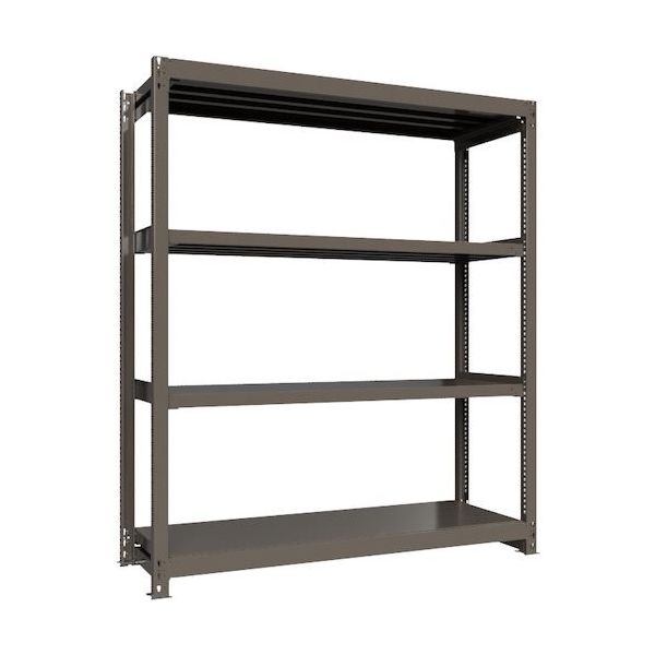 ICHIMAI 重量ボルトレスラック 段荷重1000Kg H2100×W1800×D600 天地4段 単体グレー TH1000-766T4（直送品）