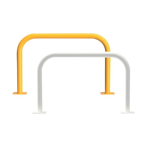 カネソウ 車止め アーチ型 スチール製 焼付塗装 後付タイプ Yシリーズ YB6H7A-A(W) 1本 324-0309（直送品）