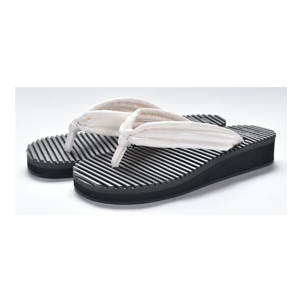 ラッキーベル Rebornサンダル 武王02(ブラック×ホワイト) S 67-8176-22 1足（直送品）