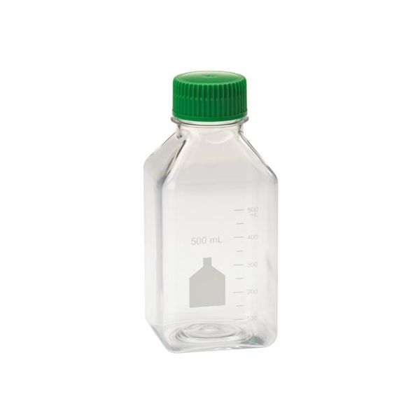 CELLTREAT メディアボトル 角型 PET 個別包装 500mL 24個入 229791 1箱(24個) 65-9241-57（直送品）