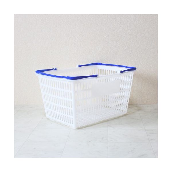 大和産業 買い物かご SLー7 ナチュラル把手ロイヤルブルー 10個セット SL-7-NRRBL-10P 1セット(10個)（直送品）