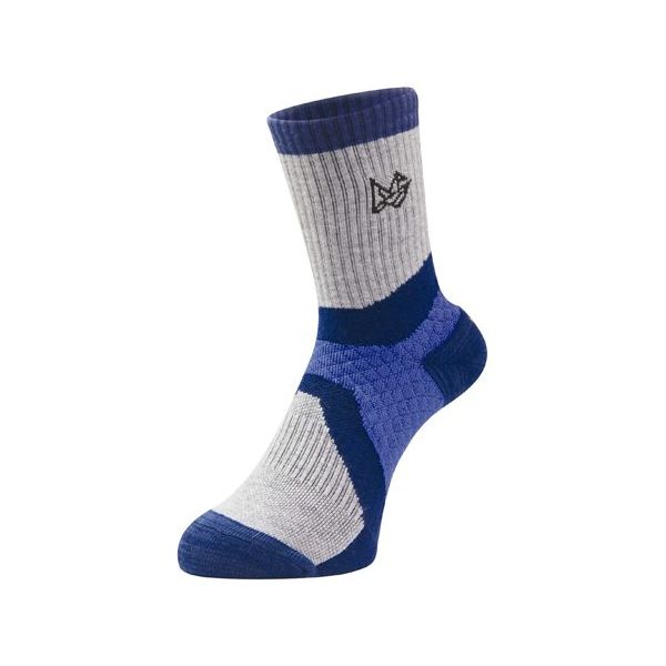 エビスニット 吸汗速乾メリノウール使用ミドルソックス ブルー 25~27cm TR-1421 1足 67-4573-28（直送品）
