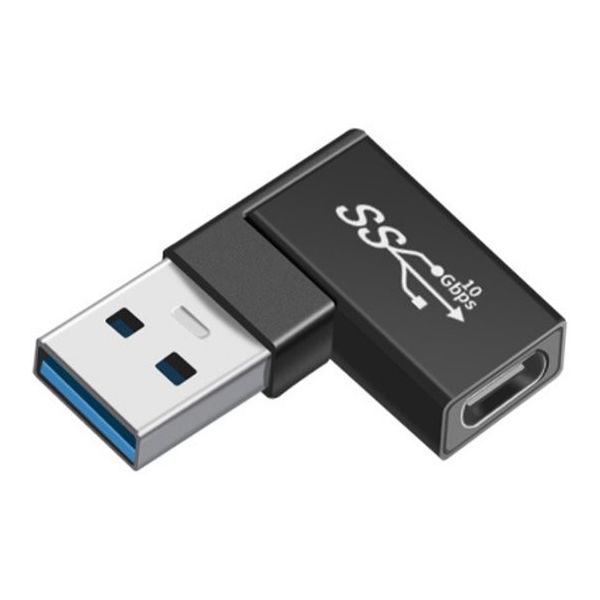 Trimate USBアダプタ USB TypeーC(メス)ー TypeーA(オス)L字型 TR-CAE 1個 67-4917-94（直送品）