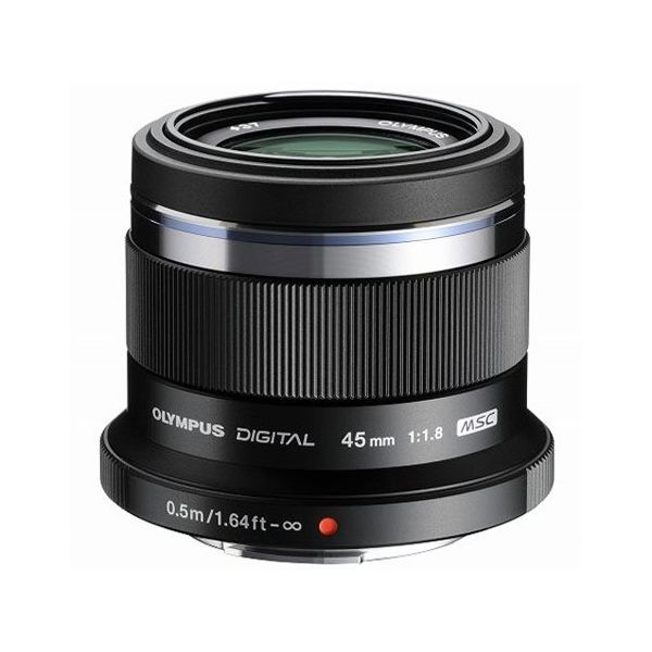 OM SYSTEM 交換レンズ M.ZUIKO DIGITAL 45mm F1.8 ブラック 64-9618-71 1本（直送品）