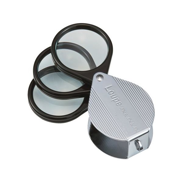 池田レンズ工業 メタルホルダールーペ 高倍率 4倍 10倍 3枚レンズ 7870 1個 65-8739-86（直送品）