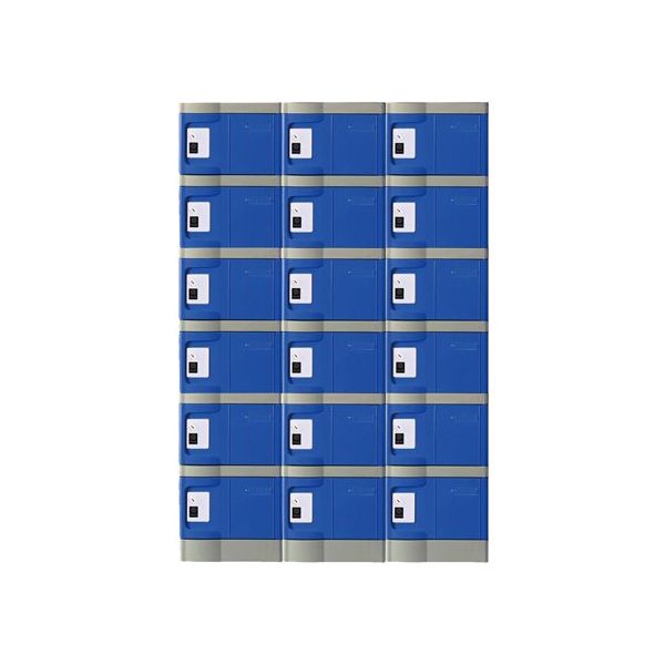 MTセキュリティジャパン 小物入れロッカー(IC錠) 3列6段/18人用 T-280E-IC3-6 1セット 64-9603-37（直送品）