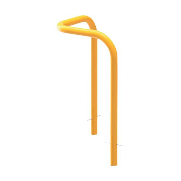 カネソウ 車止め コーナー型 スチール製 焼付塗装 Yシリーズ YD6H5-K(Y) 1本 321-8271（直送品）