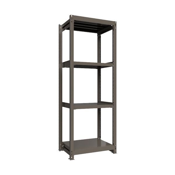 ICHIMAI 重量ボルトレスラック 段荷重1000Kg H2400×W900×D600 天地4段 単体グレー TH1000-836T4（直送品）