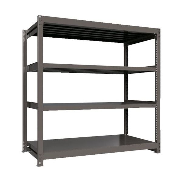 ICHIMAI 重量ボルトレスラック 段荷重1000Kg H1800×W1800×D900 天地4段 単体グレー TH1000-669T4（直送品）