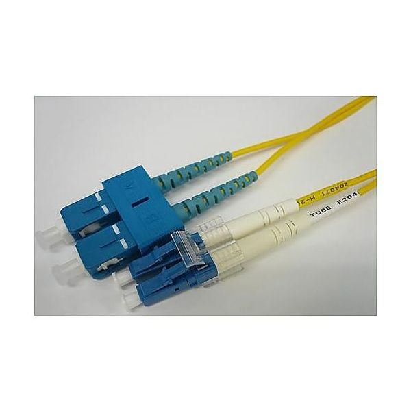 光ケーブル 2心メガネ 2φ LC/SCコネクタ(Duplex)シングルモード 黄色 10m AFP2-DLC/DSC-SM-10 1個（直送品）