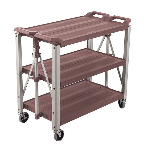 Trust トラスト フォールディングサービスカート S ブラウン 4071BR 1個 65-3875-54（直送品）