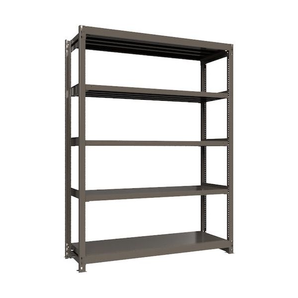 ICHIMAI 重量ボルトレスラック 段荷重1000Kg H2400×W1800×D600 天地5段 単体グレー TH1000-866T5（直送品）