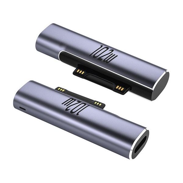 Trimate USB TypeーC to Sarface Connector 変換アダプタ PD対応 充電用 TR-SC002-GR 1個（直送品）