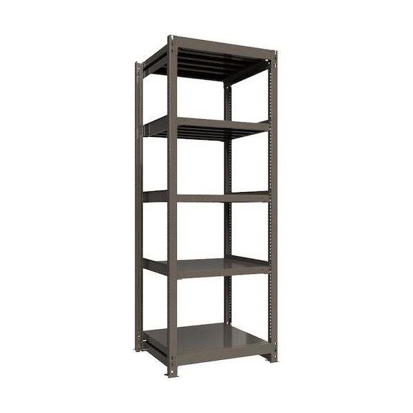 ICHIMAI 重量ボルトレスラック 段荷重1000Kg H2400×W900×D750 天地5段 単体グレー TH1000-837T5（直送品）