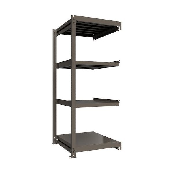 ICHIMAI 重量ボルトレスラック 段荷重1000Kg H2100×W900×D900 天地4段 連結グレー TH1000-739R4（直送品）