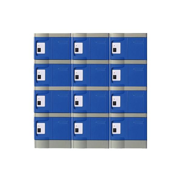 MTセキュリティジャパン 小物入れロッカー(IC錠) 3列4段/12人用 T-280E-IC3-4 1セット 64-9603-36（直送品）